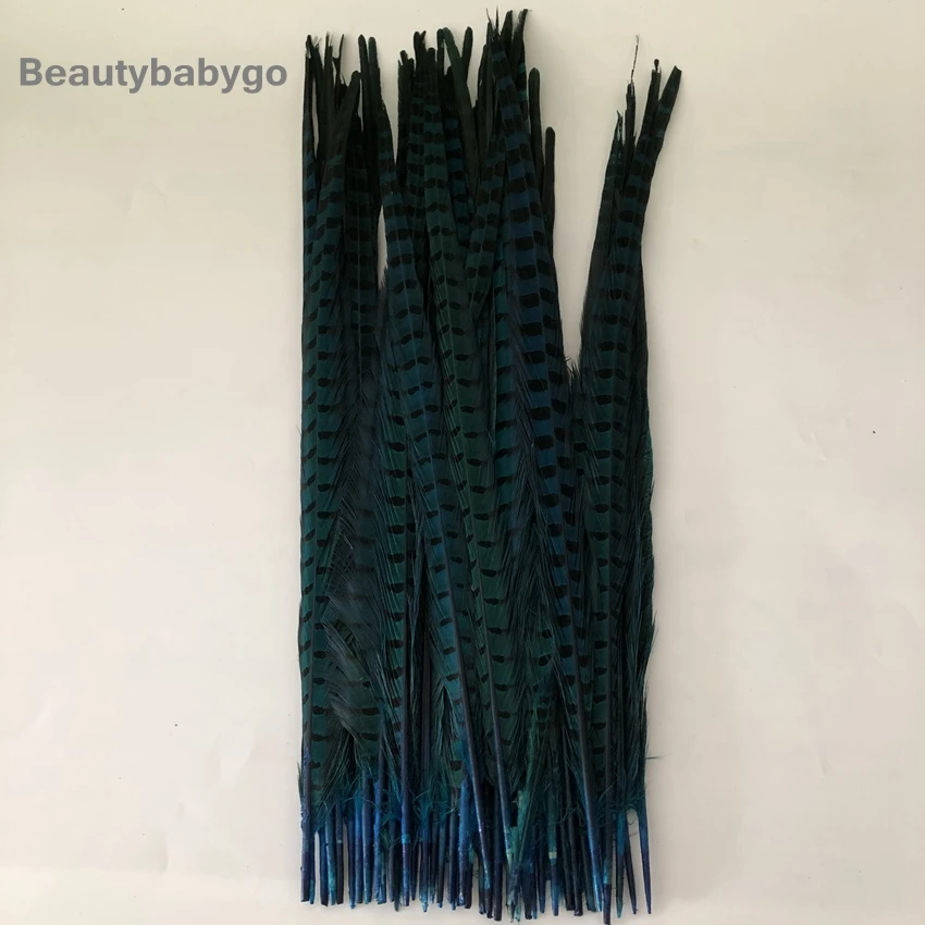 50-55cm 20-22inch Silver Paint Ringneck Pheasant Tails Feather Natural Chicken Feathers For Carnival Halloween Decorations Craft