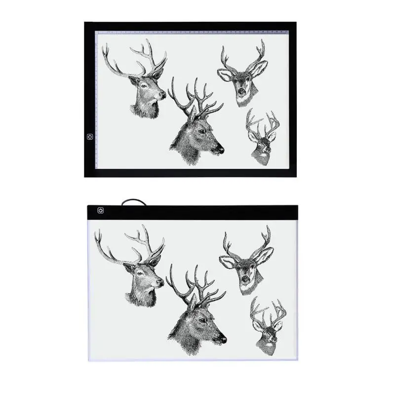 

Graphics Tablet A3 A4 A5 LED Drawing Tablet Thin Art Stencil Drawing Board Light Box Tracing Table Pad Three-level Dropshipping