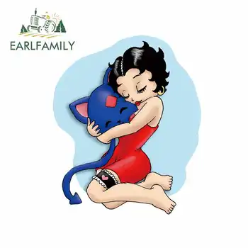 

EARLFAMILY 13cm x 11.3cm for Betty Boop Car Stickers and Decals Waterproof Scratch-proof Sticker Personality Creative Decoration