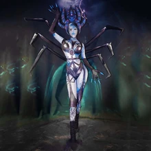 Ночной клуб бар танец Rave Cothes команда Хэллоуин косплей праздничная одежда 3D принт длинный сиамский стрейч сценический костюм для женщин DT1685