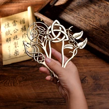 Заколки для волос ювелирные изделия Викинг волосы большие кельтские узлы лист Винтажный стиль золотой скандинавский мифологический зажим для волос Свадебные аксессуары для волос