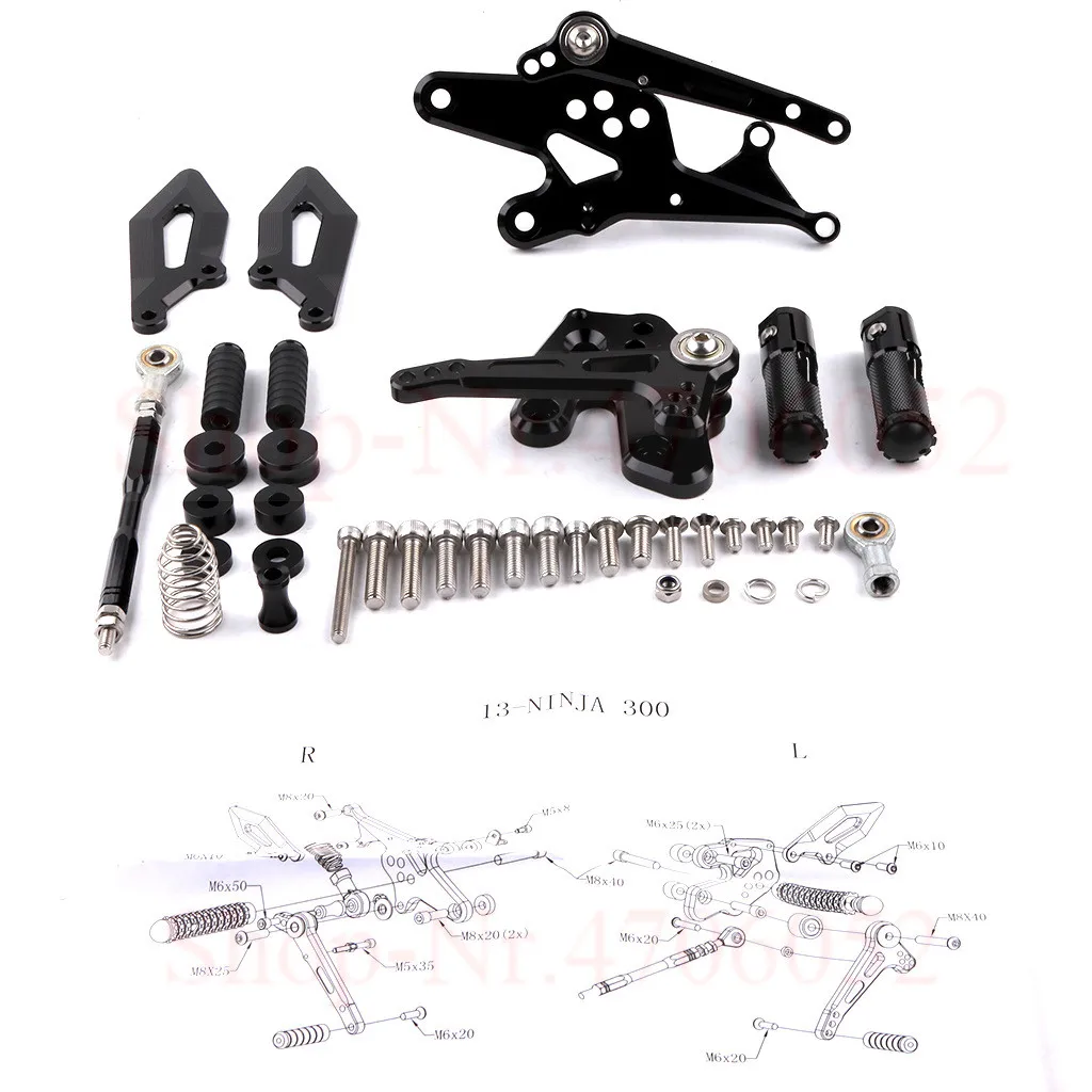 CNC регулируемый задний Набор Rearsets Подножка для ног для YAMAHA R25 R3