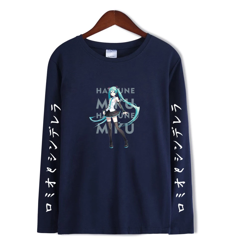 Hatsune футболка Miku мужская хлопковая Модная Повседневная Хип-Хоп Футболка Мужская эксклюзивная Толстовка Harajuku футболка мужская XXS-4XL