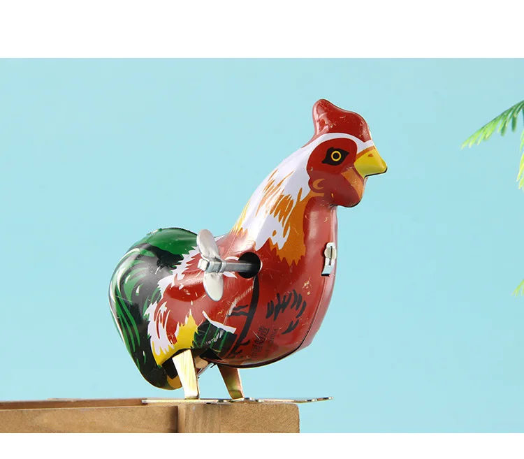 Classic Hot Selling Memories Childhood Nostalgia Winding Wind-up Toy Algam Cock Stall Toy CHILDREN'S Toy