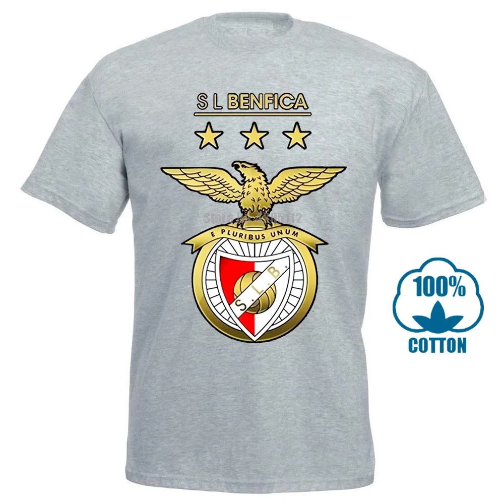 Мужская футболка модные футболки S L Benfica графическая забавная футболка Новинка Женская 015973 - Цвет: Серый