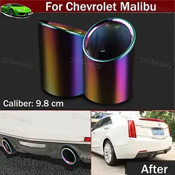 

2pcs Colorful Color Stainless Steel Exhaust Muffler Rear Tail Pipe Tip Tailpipe Extension Pipes Custom Fit for Chevrolet Malibu