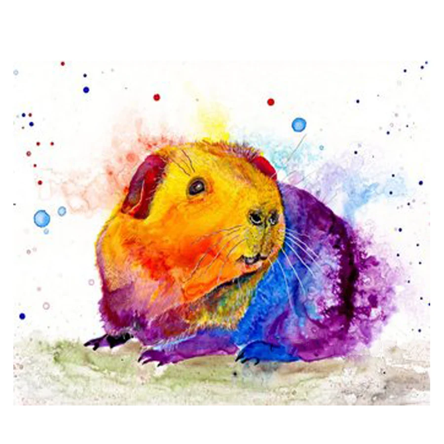 Kufwkey-diamond-painting-guinea-pig-mosaic-photo-Cross-Stitch-animal-icons-diamond-Embroidery-Full-square-round