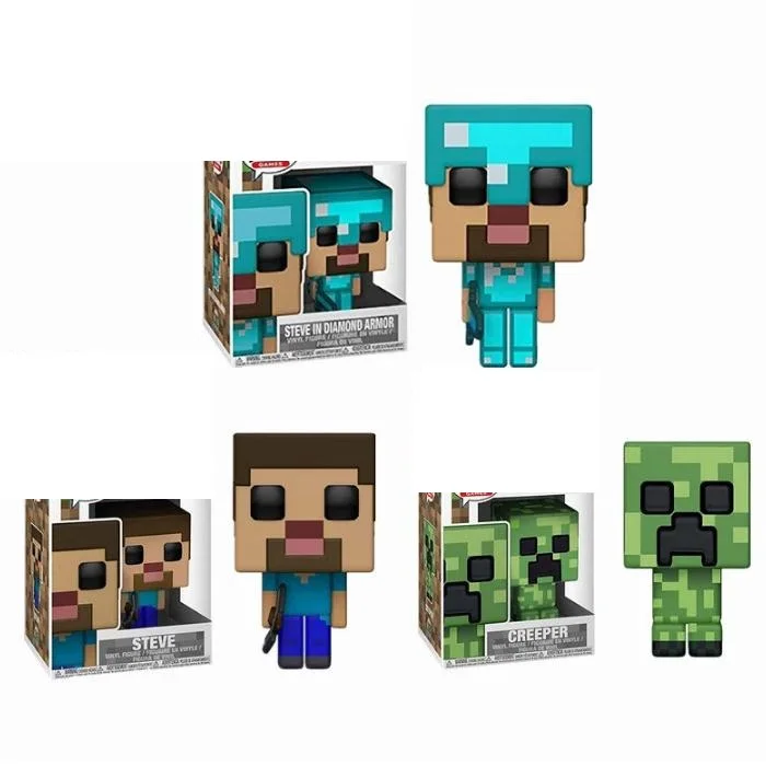 Экшн-фигурка Funko Minecraft Creeper 320 # Стив 316 10 см ограниченная серия Коллекционная