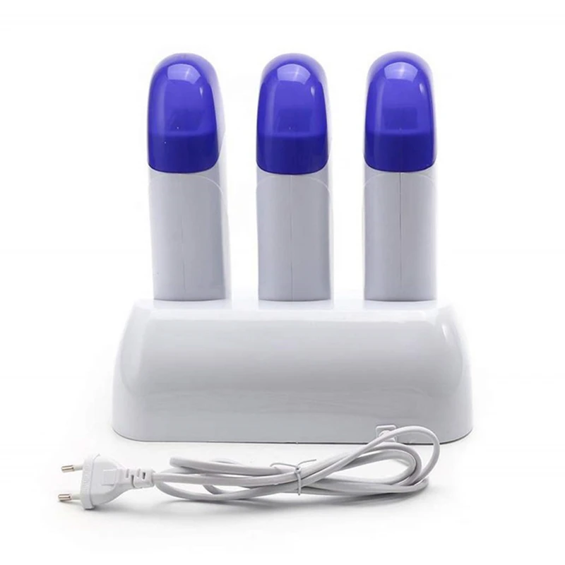 Triple Epilator Cartridge Wax Depilatory Roller Wax Warmer Heater Waxing Body Painless Hair Removal Machine For Depilation