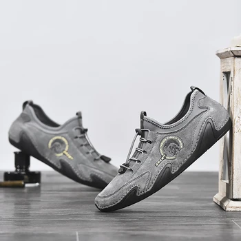 

Hiking Shoes Men Genuine Leather Outdoor Trekking Sneakers Men Slip On Walking Shoes Anti-skid Mountain Climb Men Shoes