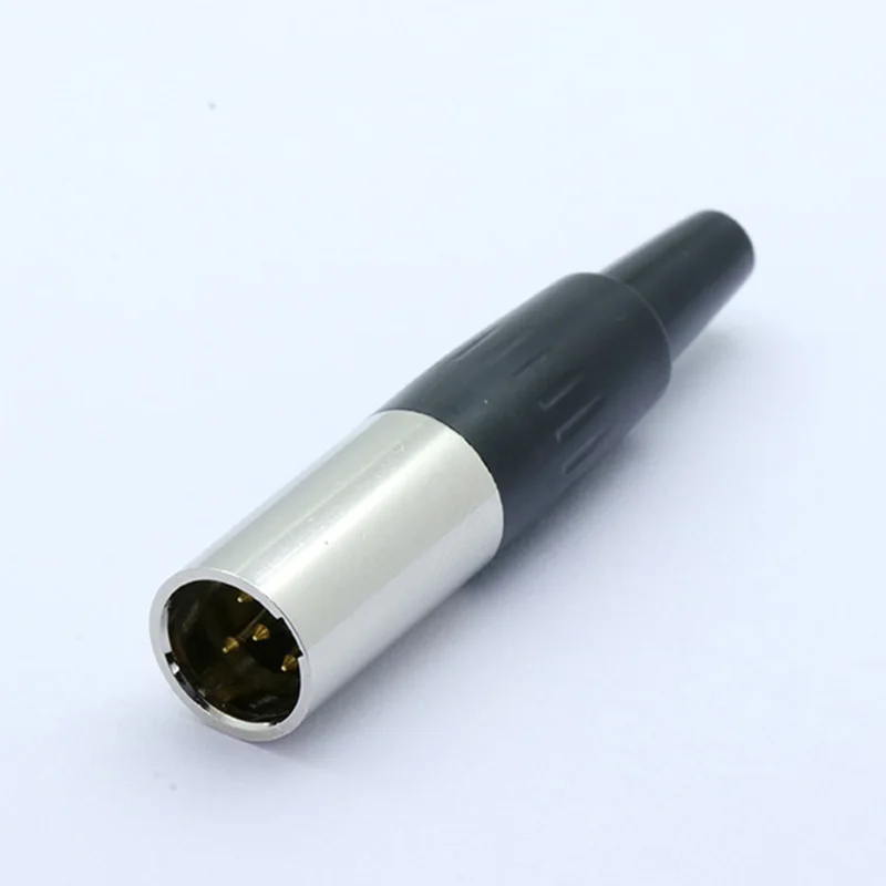 10 шт. Высокое качество Мини XLR 3 4 5 Pin штекер маленький XLR аудиоразъем для микрофона пайки прямой - Цвет: 4pin