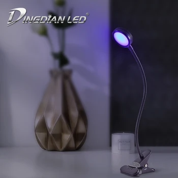 

LED Table Lamp UV Ultraviolet Lamp USB Desk Lamp Disinfection Grow 4W UVC Lamp Quartz Sterilizer Dimmable Home Office with Clip