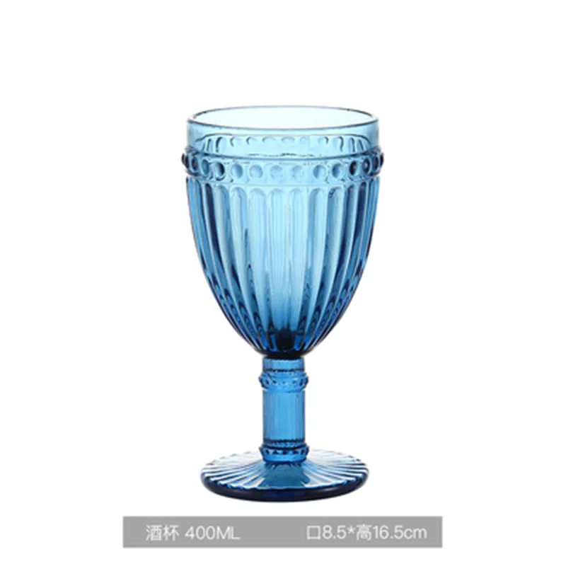 Wine cup400 Синий творческий бокал для вина, кружка для бара Шампанское Коктейльные салат Стекло фужеры из светодиодного стекла для панель для свадьбы KTV посуда подарки - Цвет: Wine cup400