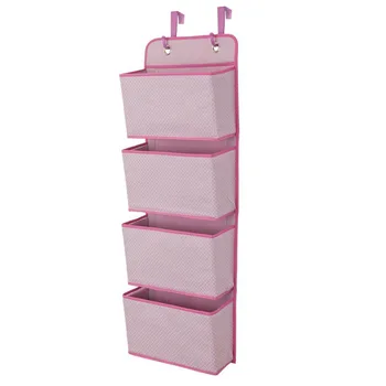 

Box 4 Pockets Home Hanging Magazine Foldable Toys Tools Organizer Closet Multifunctional Keys Over Door