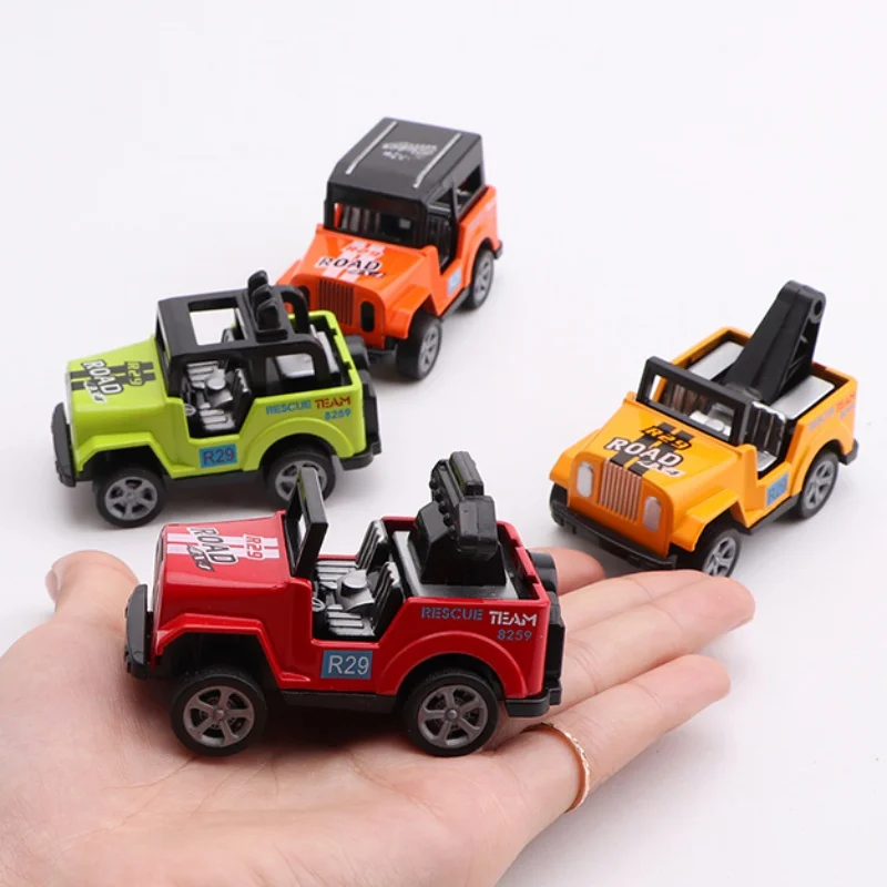 

4pcs Kids Toy Alloy Diecast Jeeps Wrangler Open Top Off Road Vehicles Mini Model Toys For Children Boys Children's Gifts