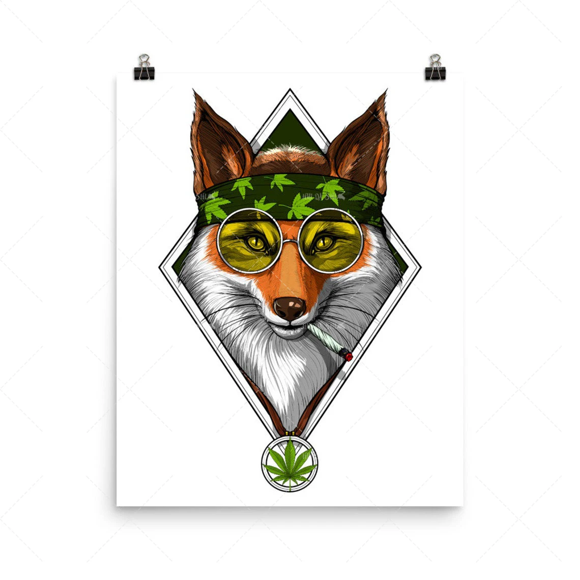 

Hot Home Decor Poster Nordic Abstract Animal Fox Weed Wall Art Canvas Painting Art Poster Print Wall Picture Living Room Frame