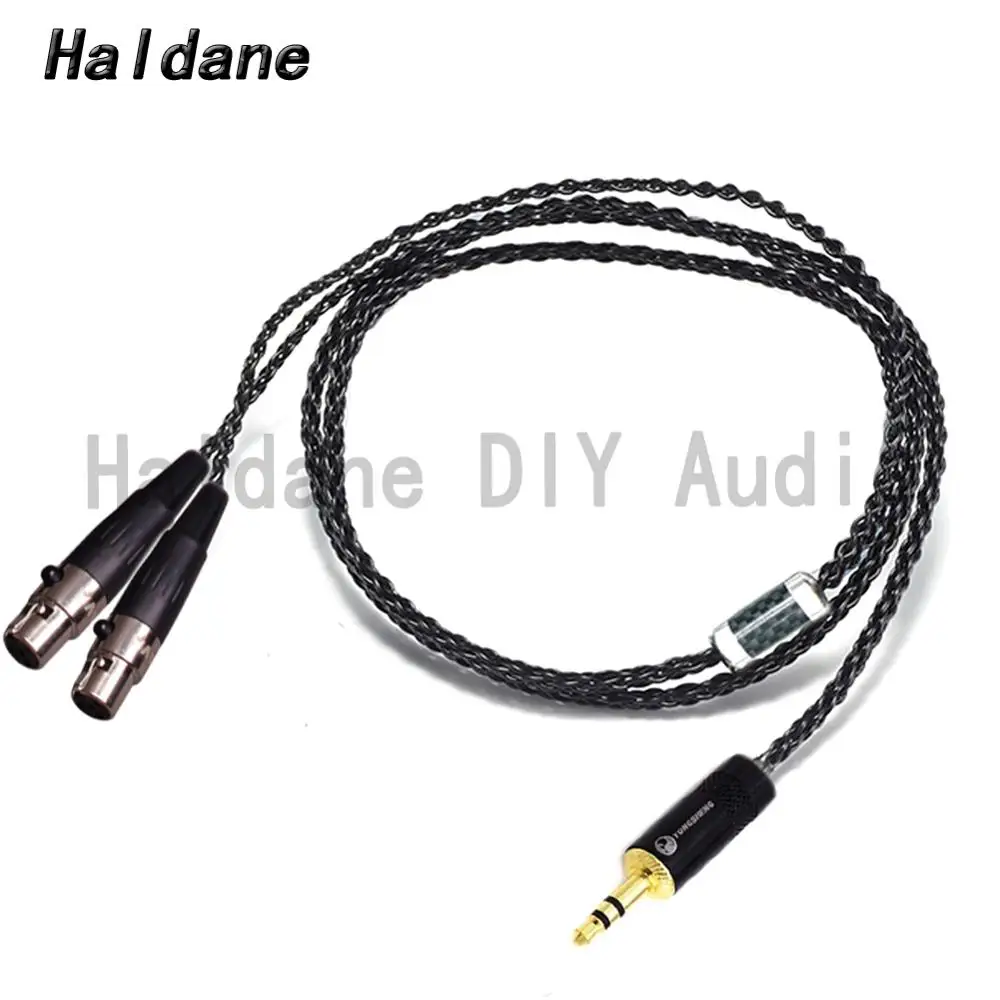 Haldane HIFI Silver Plated Headphone Replacement Upgrade Cable for Audeze LCD 3 LCD3 LCD 2 LCD2 LCD 4 Headphones Black Soft