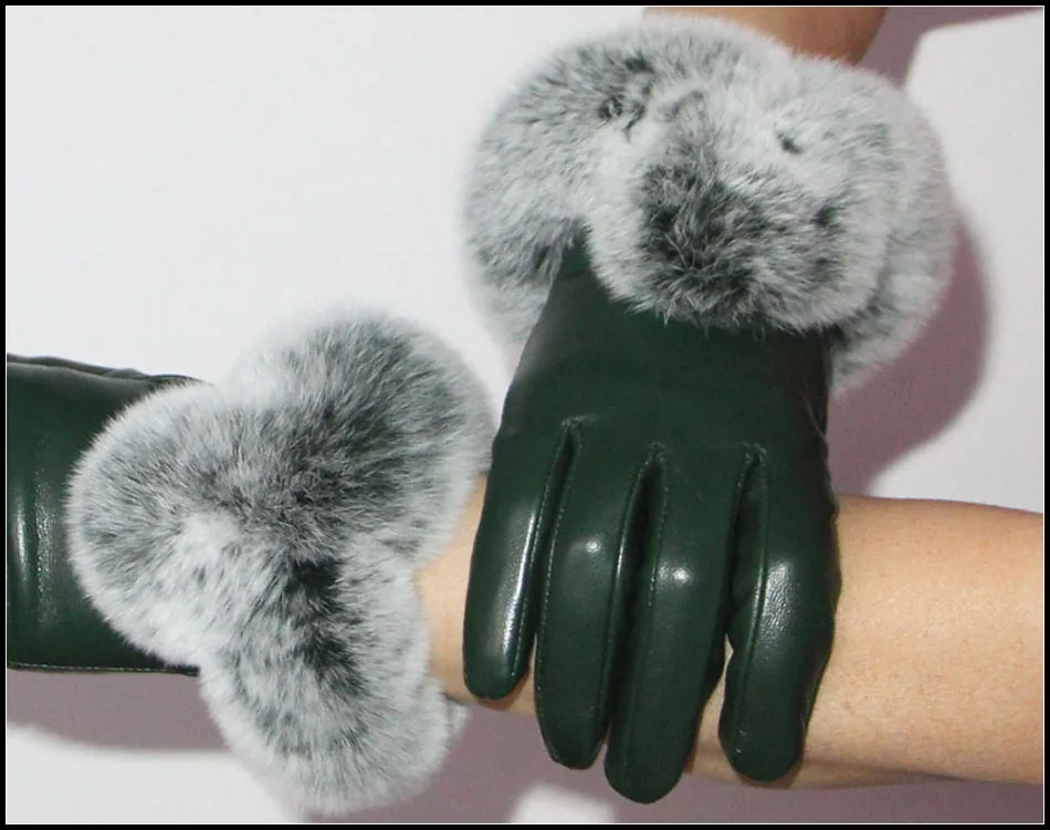 echte hochwertige schaffell handschuhe weibliche rex kaninchenfell handschuhe winter verdickte warme leder weibliche touchscreen handschuhe kältebeständige mode neue lederhandschuhe 2026 – Detail 30