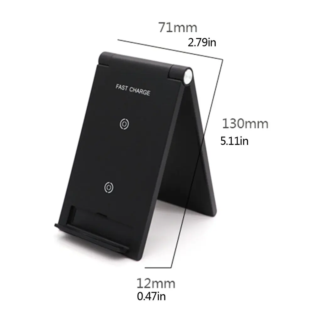 Universal Thin Wireless Charger Pad Fast Charging Ultra Thin Aluminum Mat With Ring For Mobile Phone