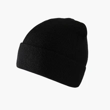 Новинка, шапки бини, зимние шапки для женщин, Осенние вязаные одноцветные милые шапки для девочек и мальчиков, мягкая женская шапка бини, теплая шапка, Женская Повседневная шапка