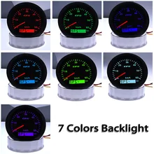 Compteur de vitesse GPS avec antenne GPS, rétro-éclairage 7 couleurs, 85MM, pour moto, bateau, voiture, camion, 12V, 24V, nouveau