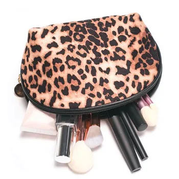 

Fashion Leopard Print Shell Cosmetic Bag Travel Hand-held Makeup Bag Large-capacity Wash Pouch Toiletry Organizer 2019 New