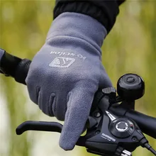 Зимние мужские и женские ветрозащитные термозащитные лыжные перчатки с сенсорным экраном для спорта на открытом воздухе, велоспорта, водонепроницаемые флисовые перчатки для сноуборда