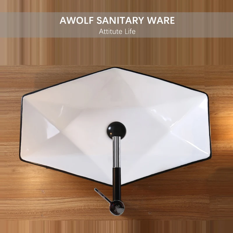 Дизайнерские Необычные раковины для ванной комнаты, Современная чаша для умывальника, черно-белая керамическая раковина для унитаза со сливом, мягкий шланг, AM937