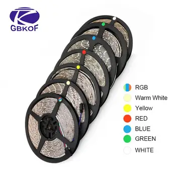 

5M RGB LED Strip Light White Warm white SMD3528 2835 5050 Diode Tape LED flexible Ribbon bule red green DC12v stripe waterproof