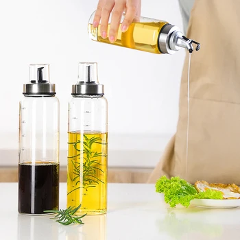 

glass olive oil kitchen oil pot anti-leakage drip dispenser barbecue cooking tool accessories sauce oil bottle 300ml / 500ml
