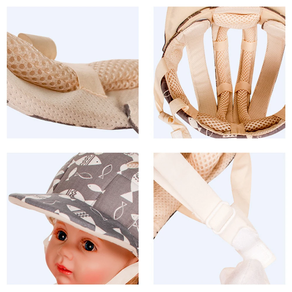 Защитная шляпа для малышей с защитой от падения Bbreathable cap, круглая крышка для малышей, мягкие шлемы для безопасности, J71