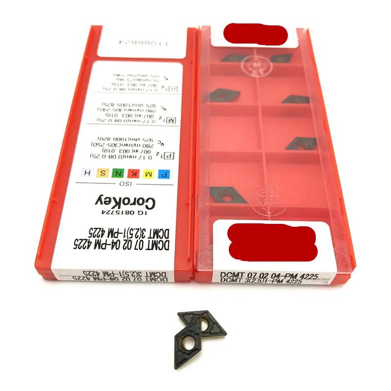 

20PCS 45° SANDV high quality lathe tool DCMT070204 PM4225 carbide tool internal turning tool, R0.4 CNC lathe tool finishing tool