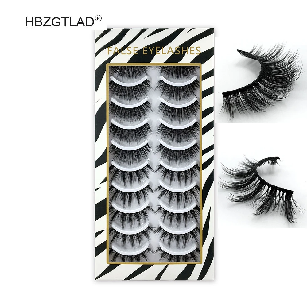 

NEW 10 Pairs 3D Mink Eyelashes Natural Volume Lashes False Eyelashes Makeup Eyelashes Extension Cruel-free Mink Lashes Cils