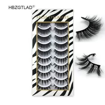 

NEW 10 Pairs 3D Mink Eyelashes Natural Volume Lashes False Eyelashes Makeup Eyelashes Extension Cruel-free Mink Lashes Cils