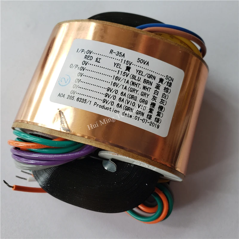 16V 1A 3*9V 0.6A R сердечника трансформатора 50VA трансформатор 115/115V вход DAC наушников