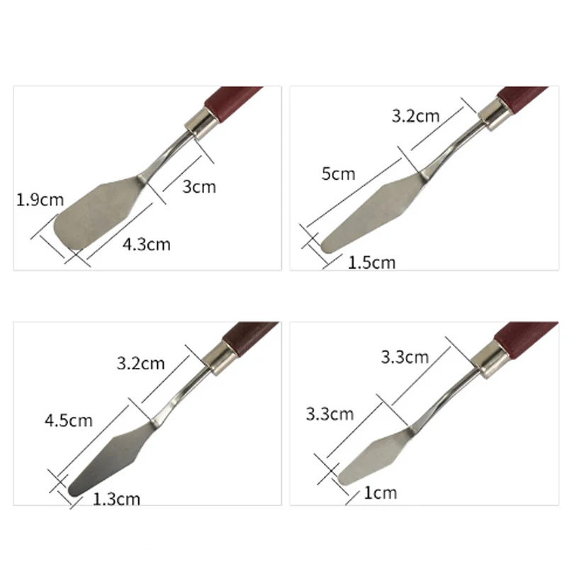 4 шт./компл. масляные краски ing скребки художника аксессуары для рисования каллиграфии палитра нож-Лопатка материалы для рисования