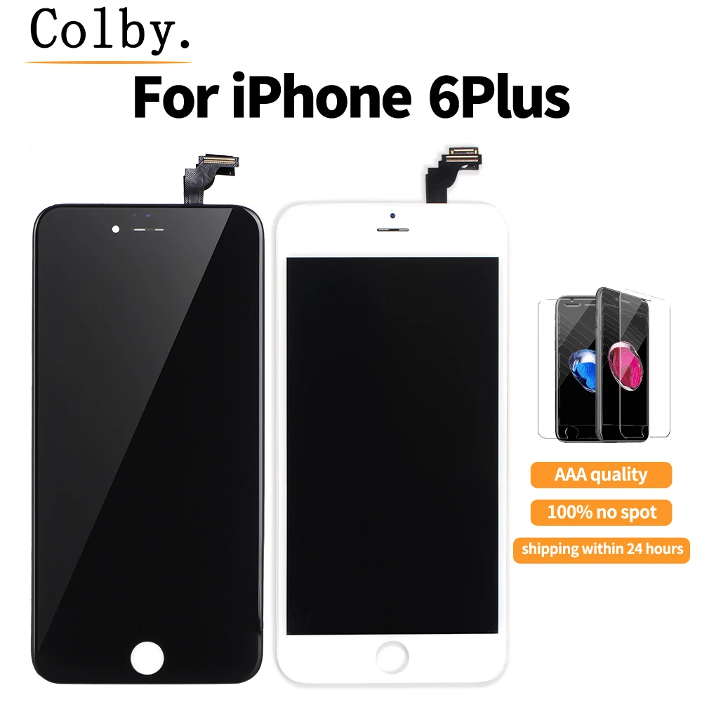

10pcs/lot For iPhone 6 Plus LCD Pantalla Grade AAA Display With Good Touch Screen Assembly Replacement LCD With Protective Glass
