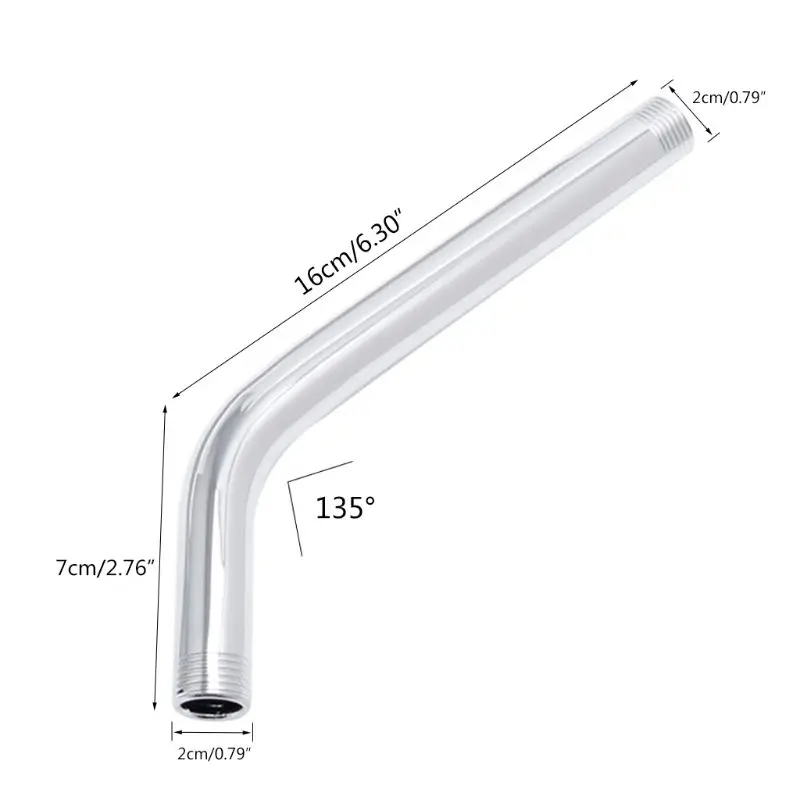 21cm Резьба G1/2 из нержавеющей стали, настенная трубка, насадка для душа, кронштейн - Цвет: 21cm