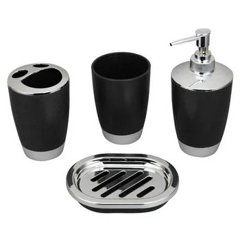 

Bathroom Suit Set 4Pcs/Set Bathing Accessories Goods Includes Soap Box Cup Toothbrush Holder Soap Dispenser Soap Dish Set