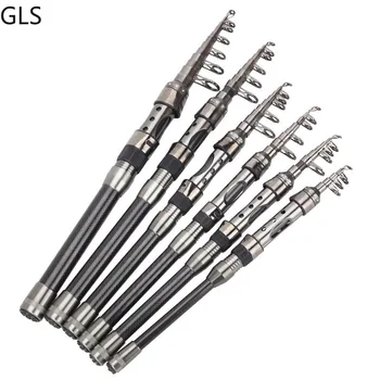 

2020 New Design Portable Telescopic Fishing Rod Travel Sea Boat Rock Pole Carbon Fiber Spinning Fishing Rods