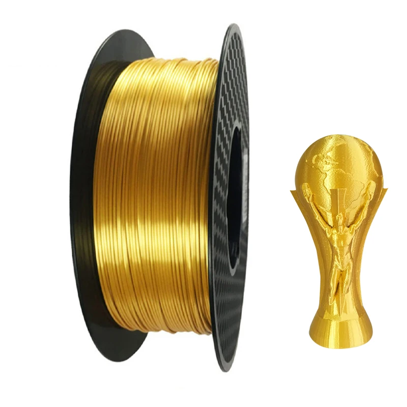 3D Printer Filament 1.75mm 500g Gold PLA Filament for Printing Cup Toy Art Decoration Shiny Metal Metallic 3D Filament PLA