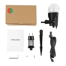 Водонепроницаемый точечный светильник, вращающийся светодиодный светильник для проектора с пламенем, светильник для украшения Рождественского фестиваля(красный+ зеленый