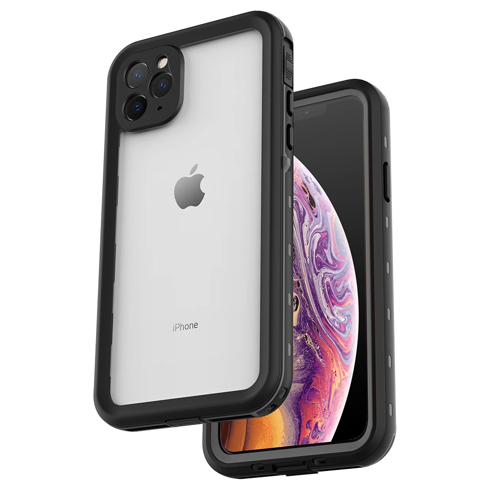 Black Водонепроницаемый чехол для iPhone 11 Max 11 Pro Max, чехол для плавания с защитой от дайвинга, противоударное Подводное покрытие для iPhone 11, чехол - Цвет: Black