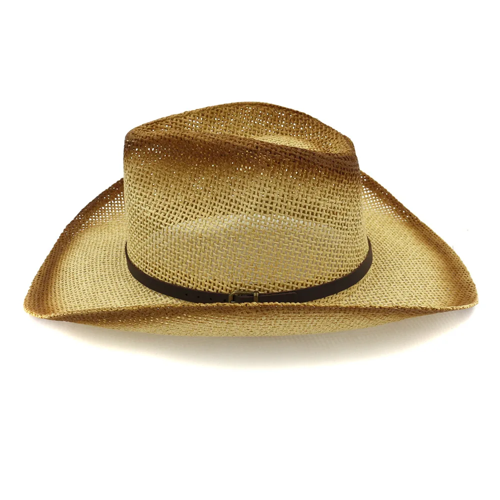 Personalized beach hat for men and women western outdoor cowboy spray-painted straw hat sunscreen hat HA20