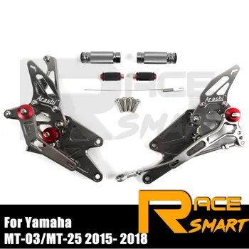 

CNC Adjustable Rearset Footpegs For YAMAHA MT-25 2015 - 2018 2016 2017 Footrest Foot Rest Pegs Pedal Motorcycle Accessories