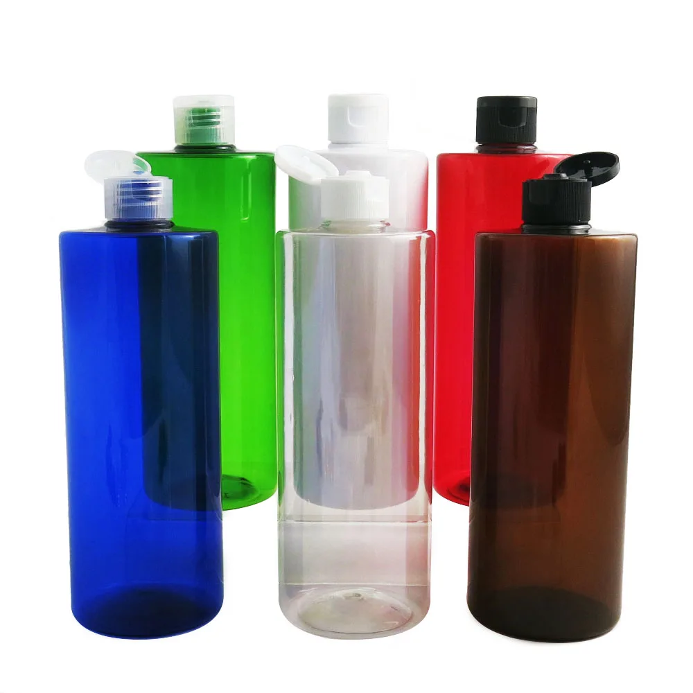 12x500ml 대형 빈 플라스틱 플립 탑 캡 리필용 병 500cc 크림 샴푸 샤워 젤 스킨 케어 포장 용기