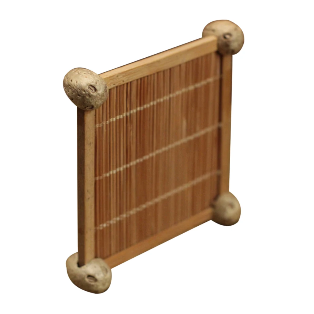 Bamboo Wooden Tea Cup Mat Coaster Kitchen Cup Bowl Holder Dish TeaPot Mat