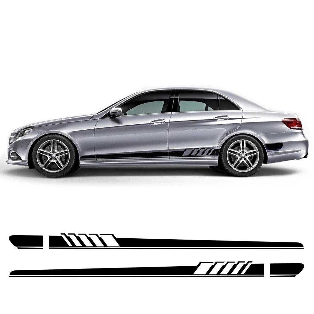 

Edition 1 Racing Stripe Car Door Side Skirt Stickers Decal For Mercedes Benz C Class W205 C63 AMG C43 C300 C250 C200 C220 C180