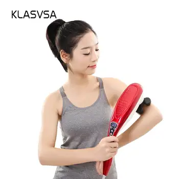 

KLASVSA Electric Shiatsu Neck Back Massager Far Infrared Magnet Acupressure Vibration Handle Massage Device Pain Relief