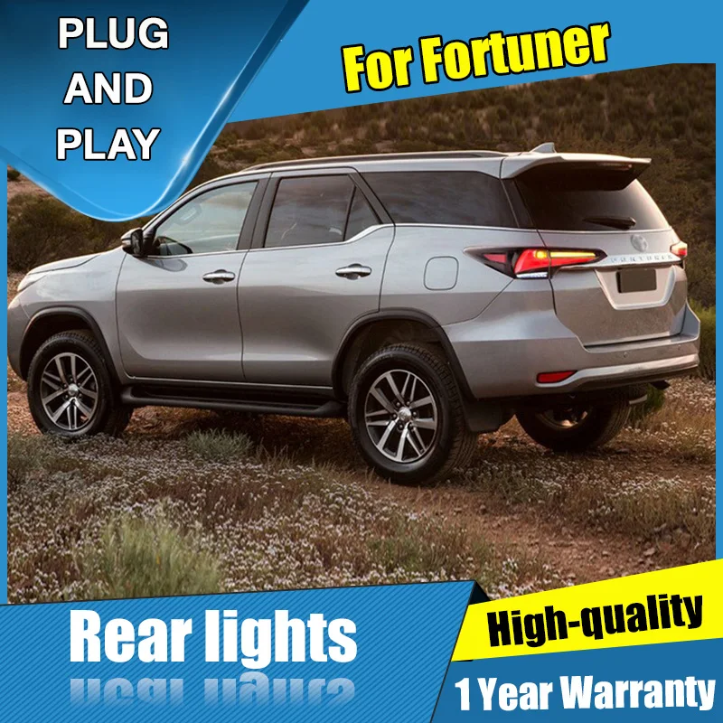 Автомобильный Стайлинг для Fortuner задняя фара 17-19 для Fortuner задние фонари, выделенный Автомобильный свет, светодиодные задние фонари с 2 шт